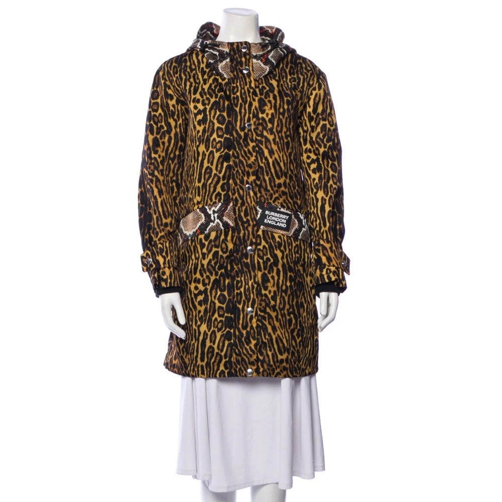 Used BURBERRY Faux Animal Skin Raincoat